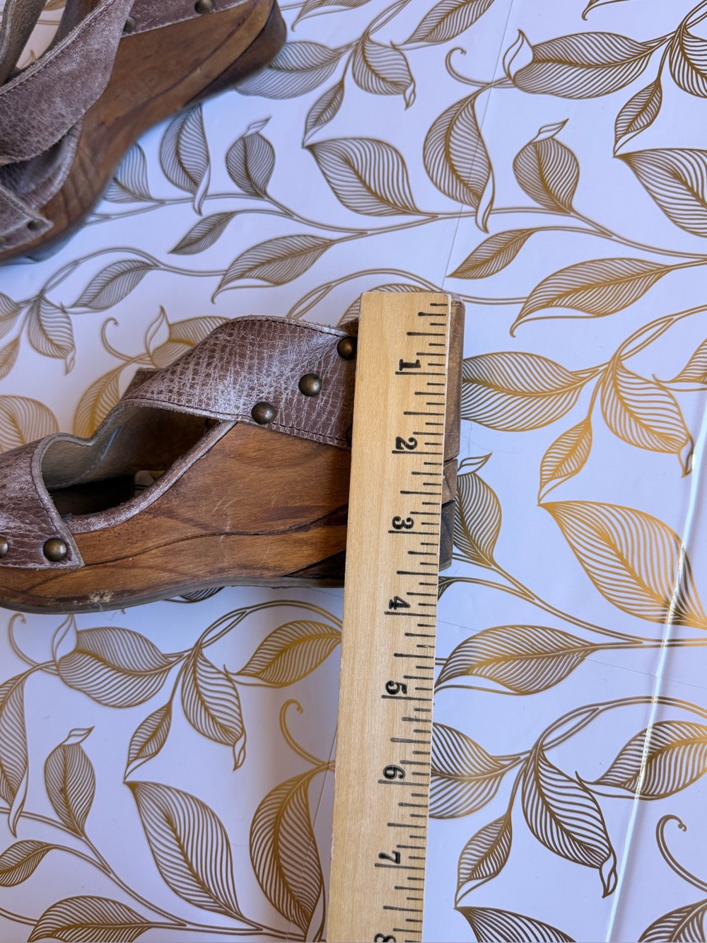 Bedstu Brown Leather Crossover Wedge Sandals size 6 - Picture 8 of 8